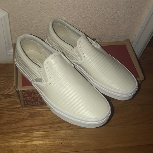 vans moto leather slip on